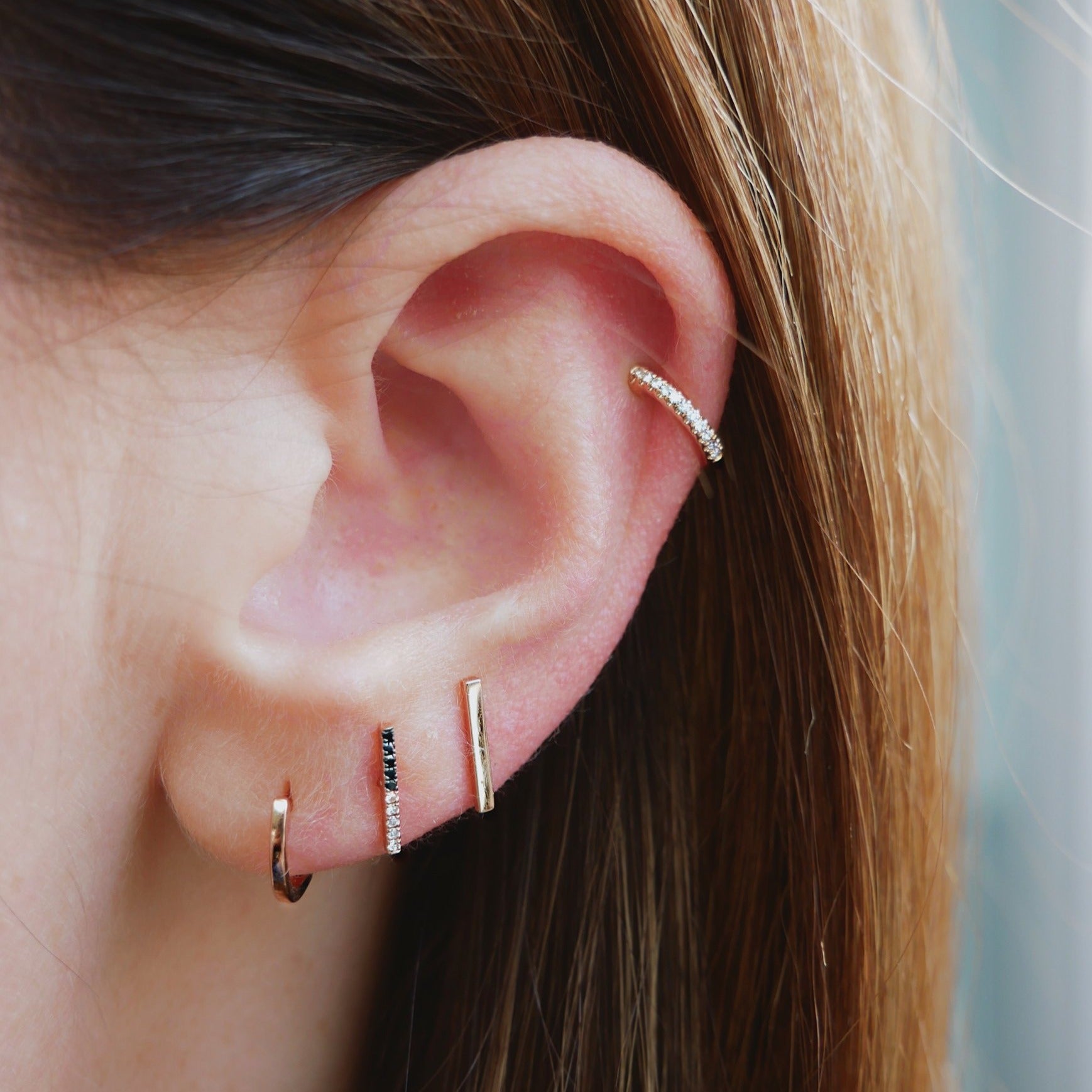 Gold Bar Studs