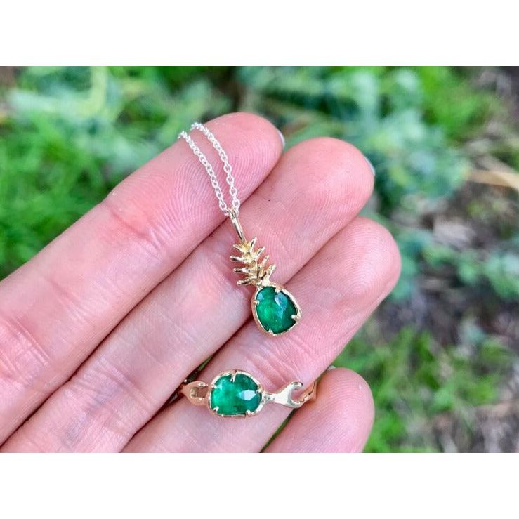 Emerald Wave Ring