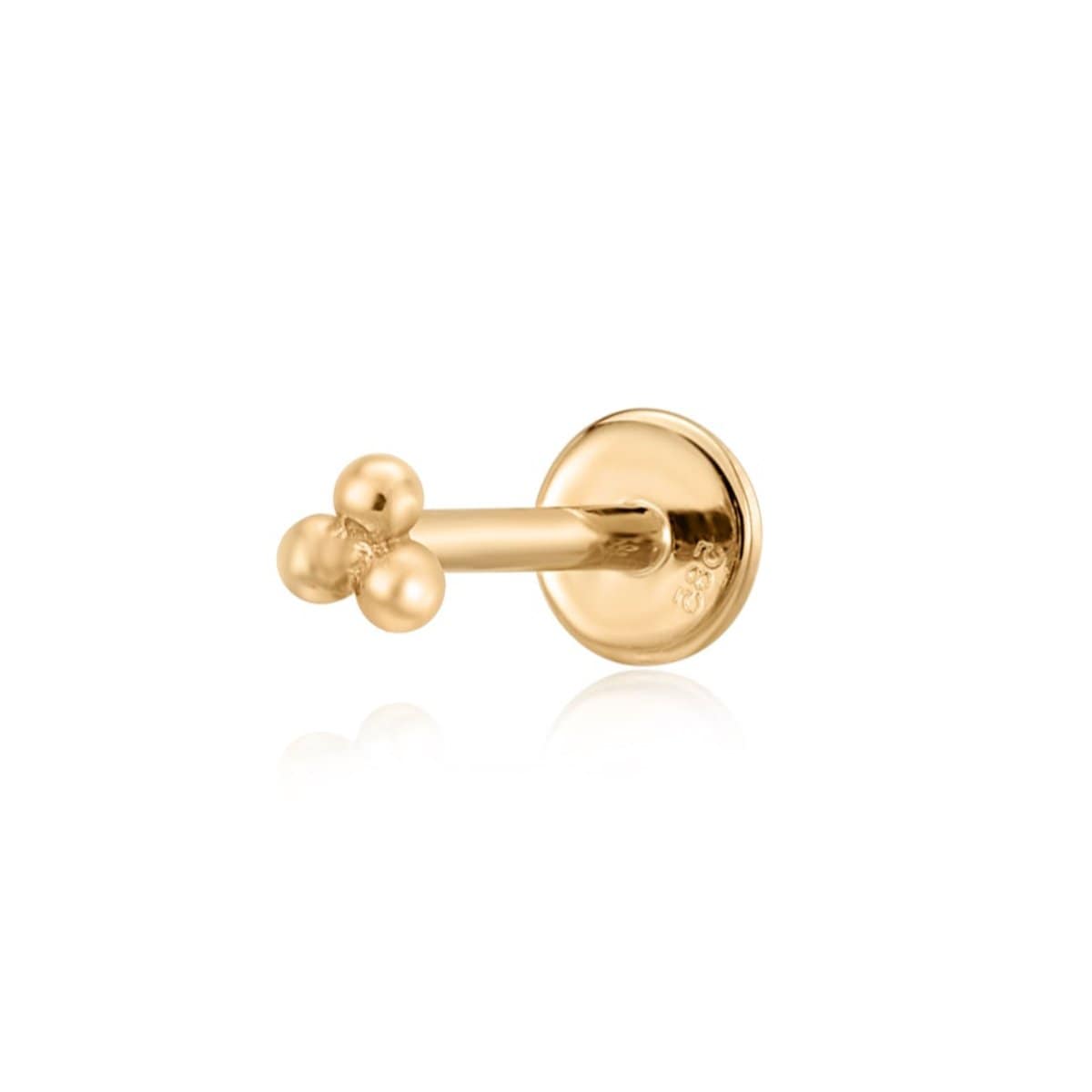 Curated Los Angeles FLAT BACKS Three Gold Ball Flat Back Studs
