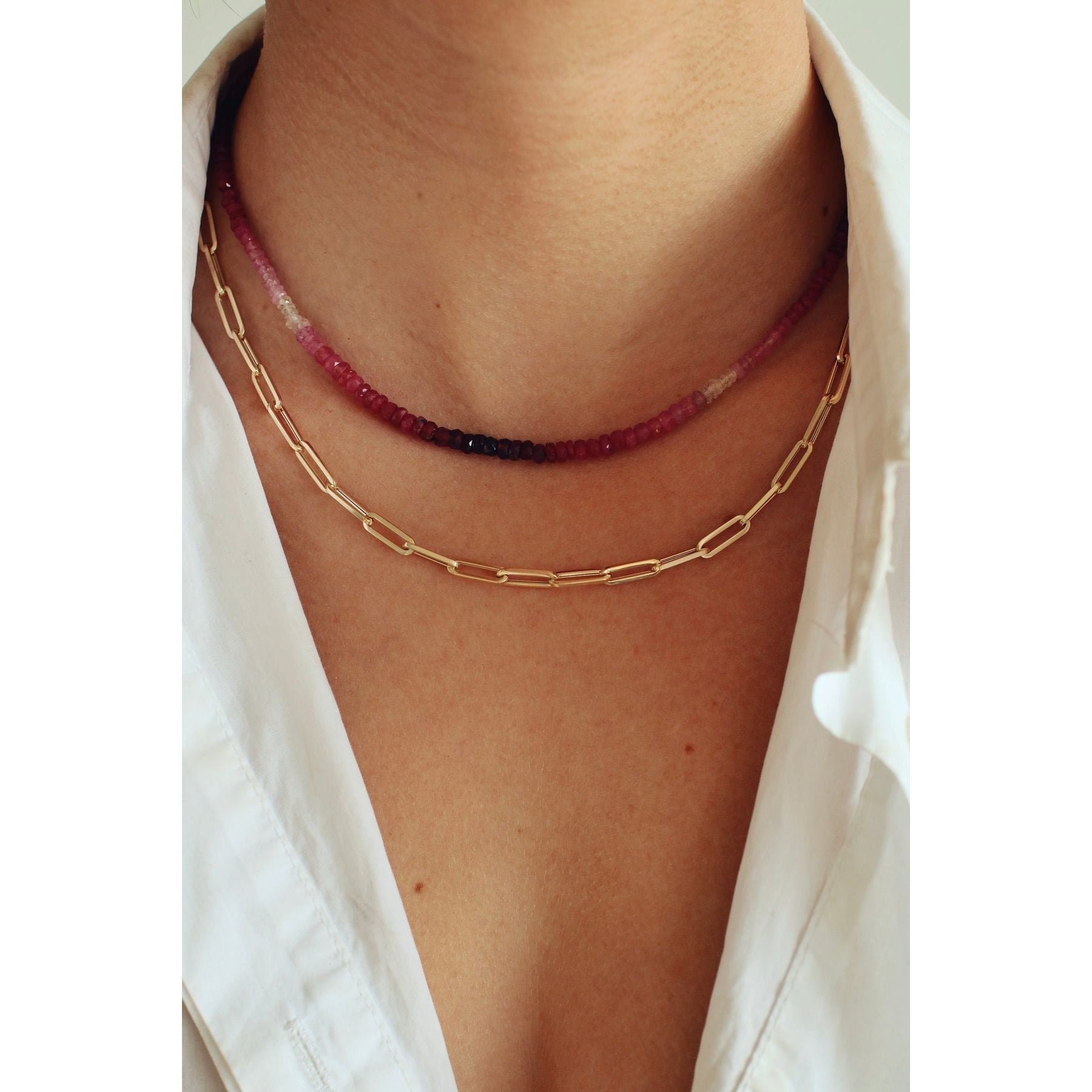 Ruby Ombre Necklace