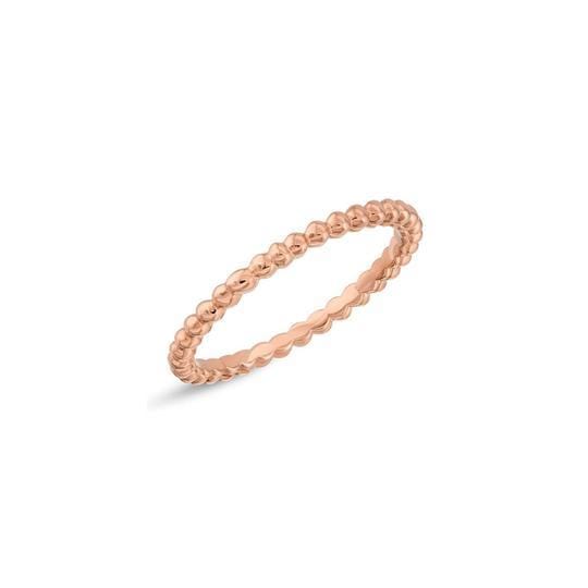 Small Beaded Gold Stacking Band