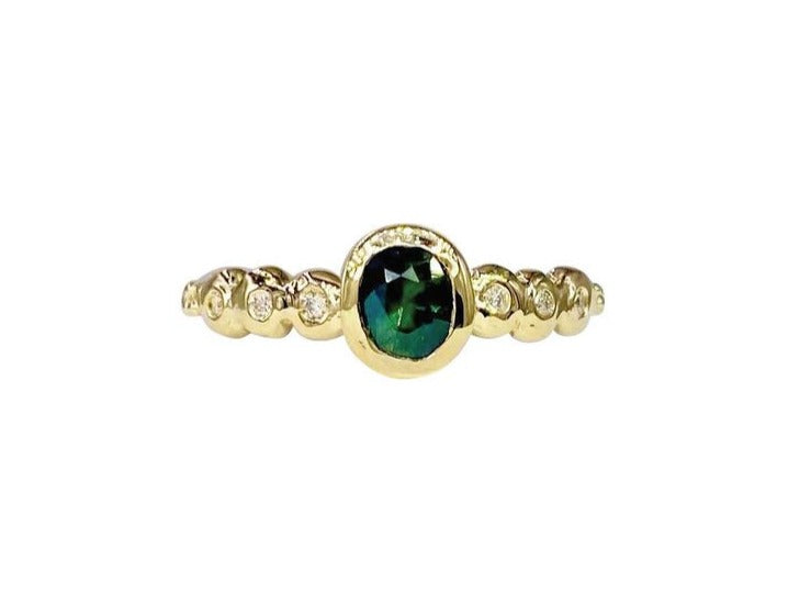 Rosecut Bi Colored Sapphire Sunbeam Ring