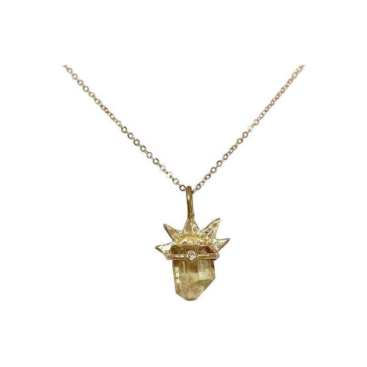 Sun Charm With Golden Stone