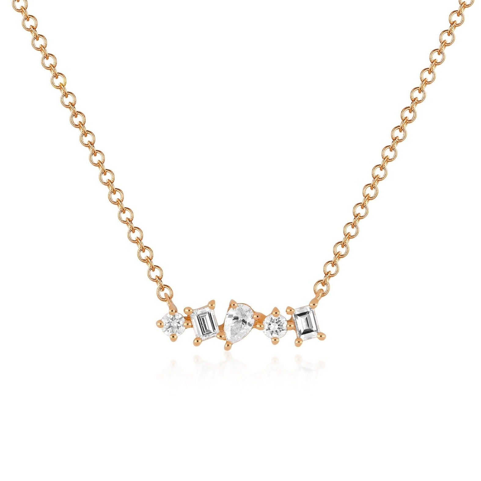 Diamond Mini Bar Necklace