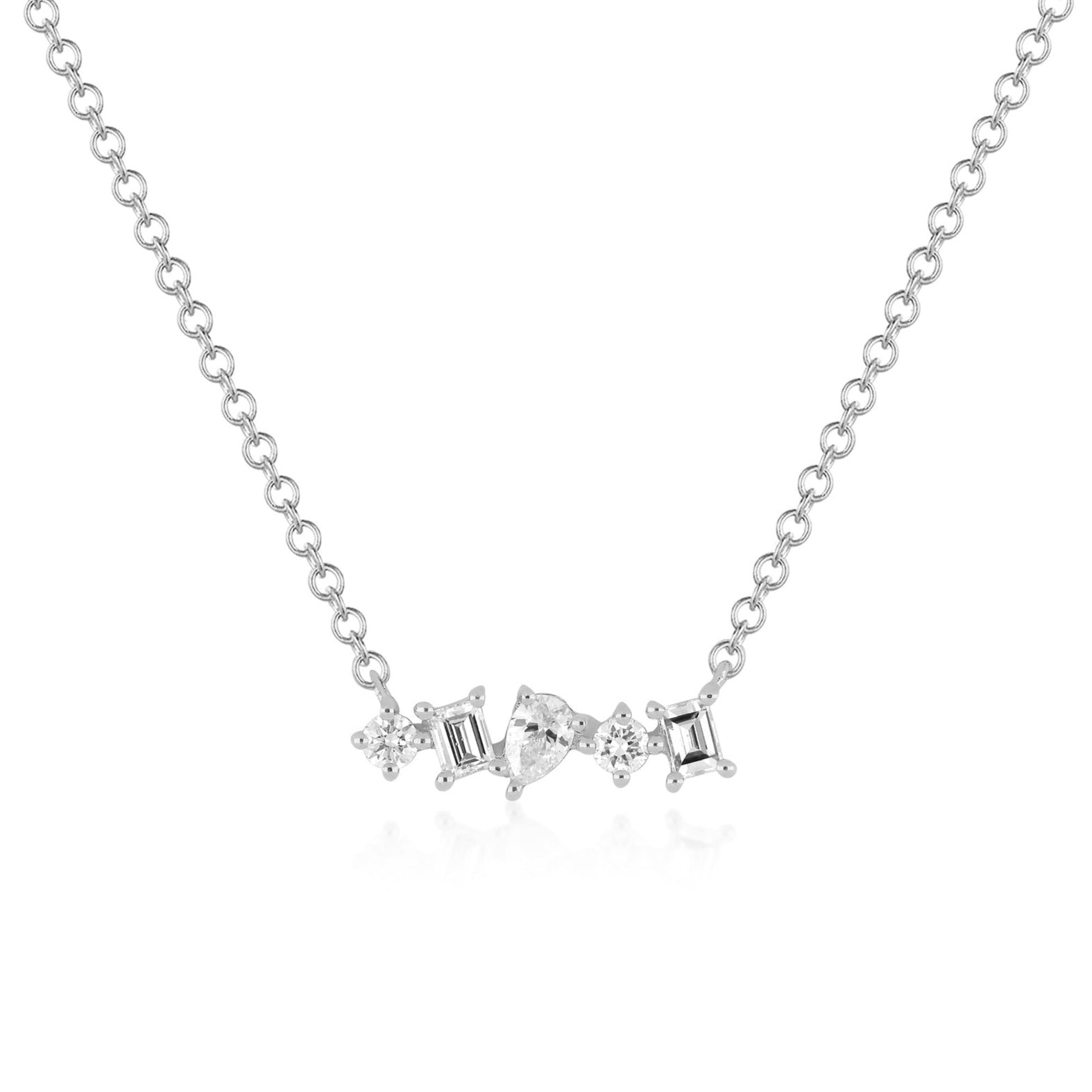 Diamond Mini Bar Necklace