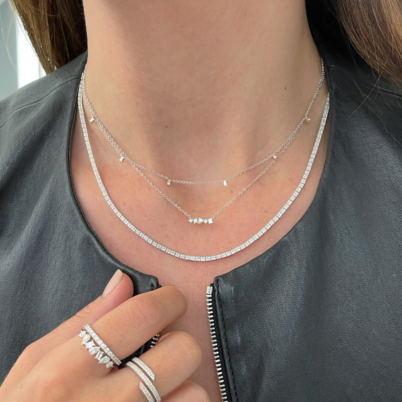 Diamond Mini Bar Necklace