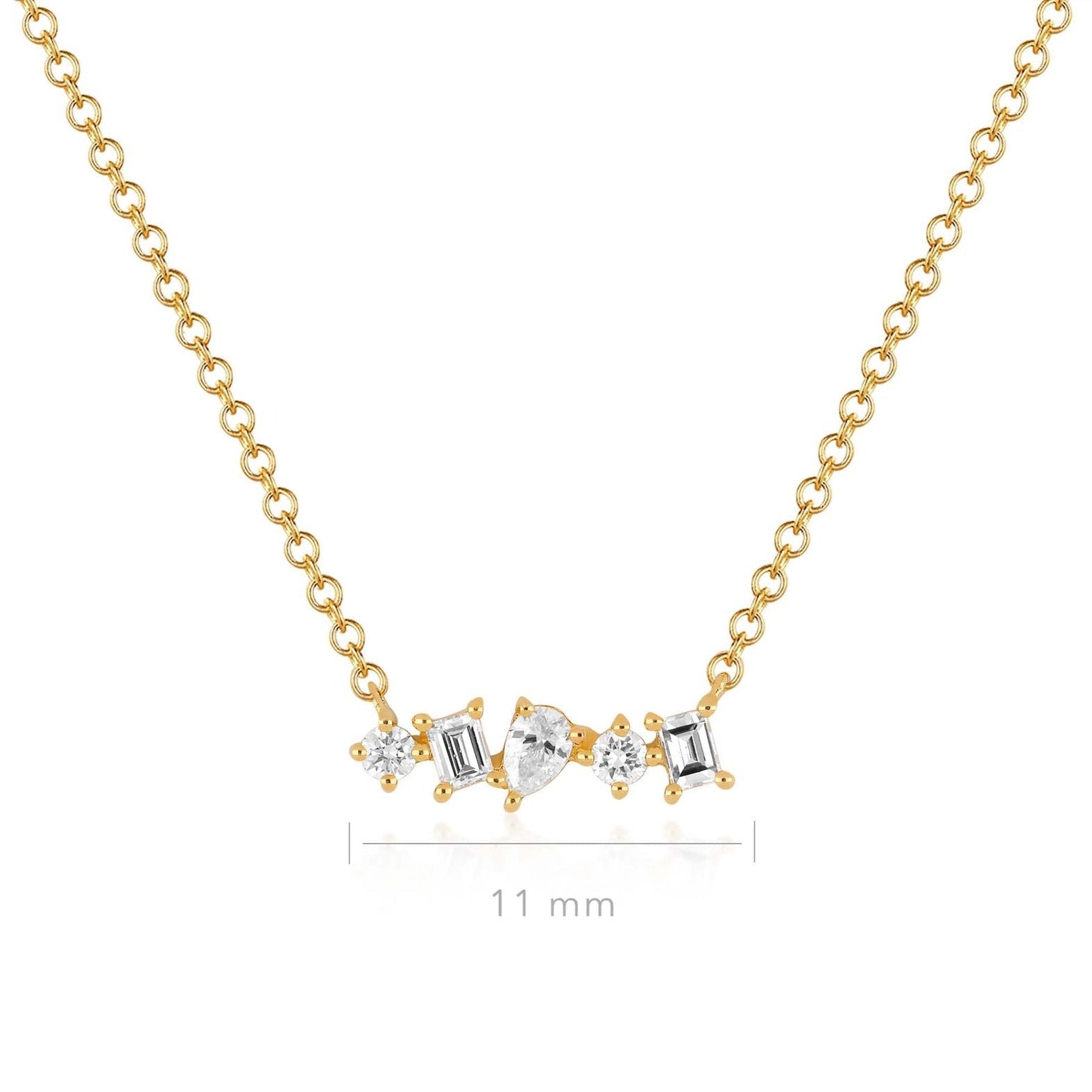 Diamond Mini Bar Necklace