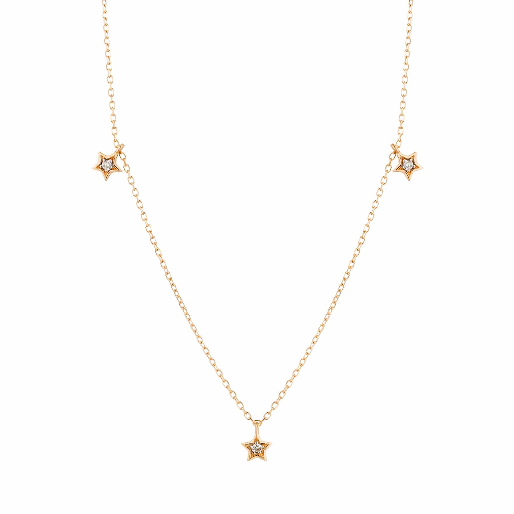 Curated Los Angeles NECKLACES 3 Star Station Necklace