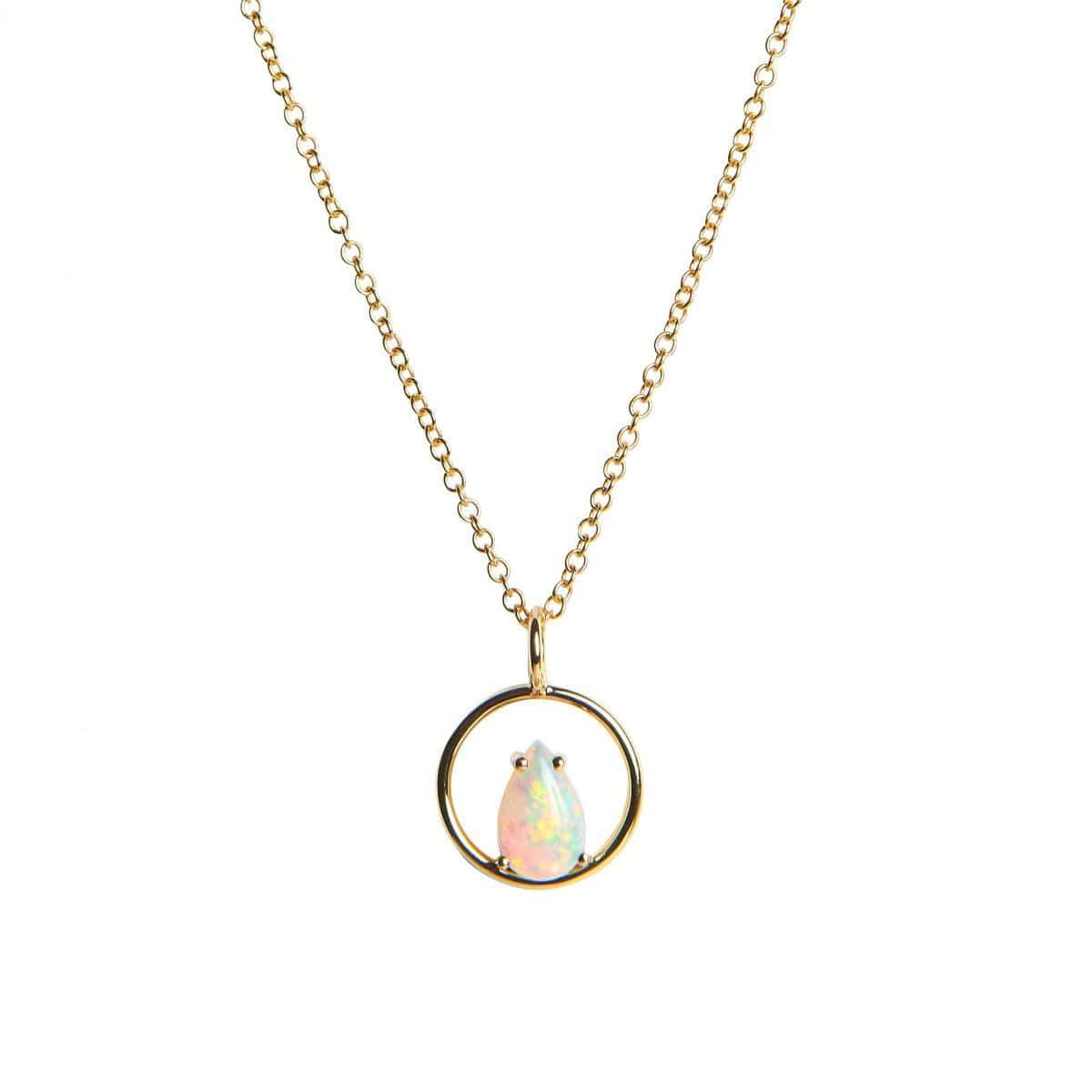 Fade to Black NECKLACES Balance Necklace with Teardrop Opal