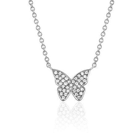 EF COLLECTION NECKLACES Diamond Butterfly Necklace