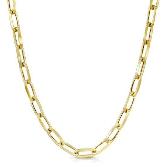 Curated Los Angeles NECKLACES Paper Clip Link Yellow Gold Chain