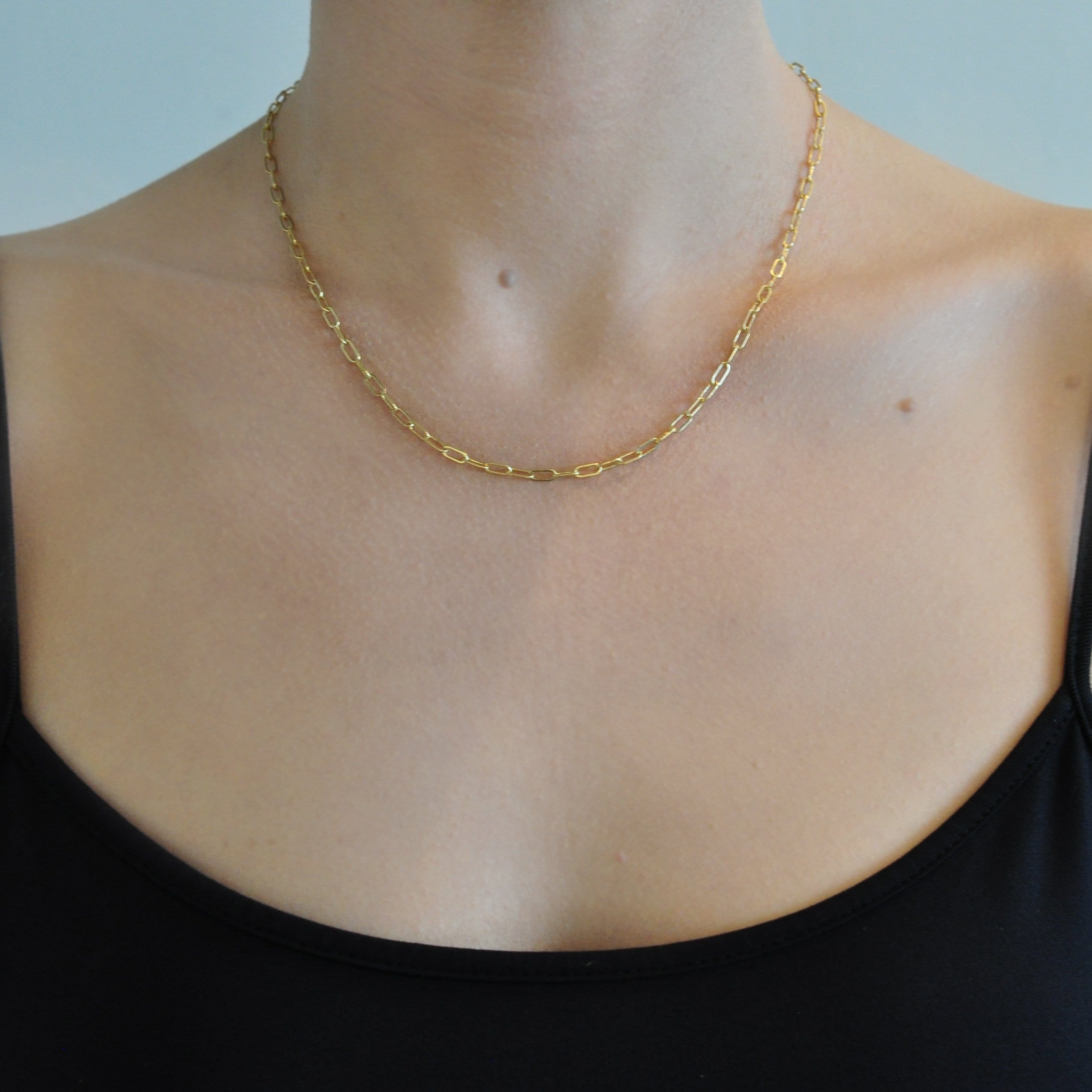 Curated Los Angeles NECKLACES Paper Clip Link Yellow Gold Chain