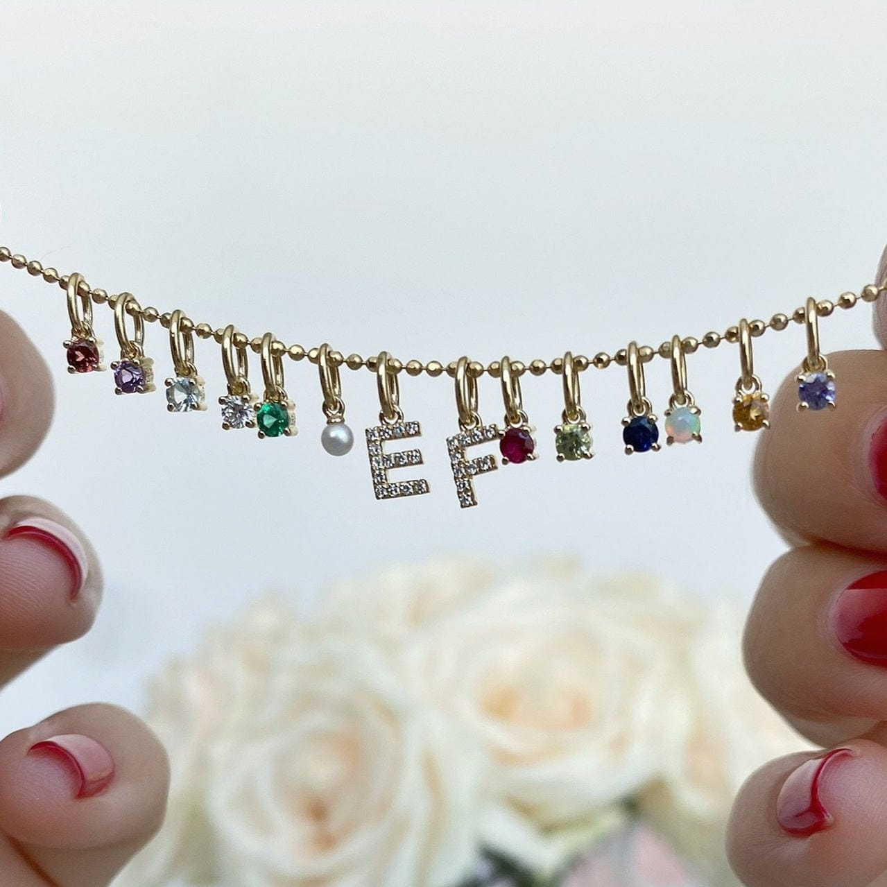 EF COLLECTION NECKLACES Petite Birthstone Charm