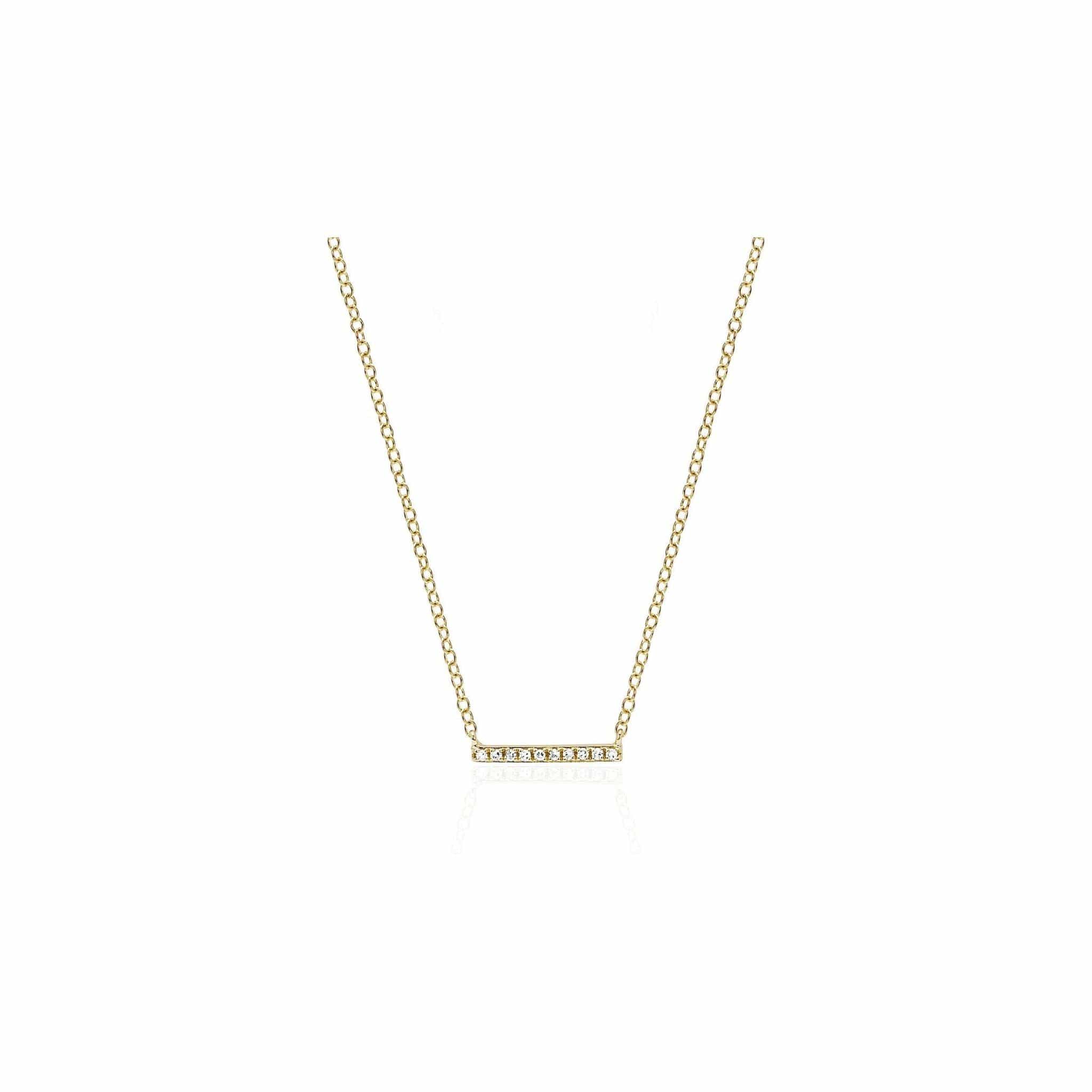 EF COLLECTION NECKLACES Petite Diamond Bar Necklace