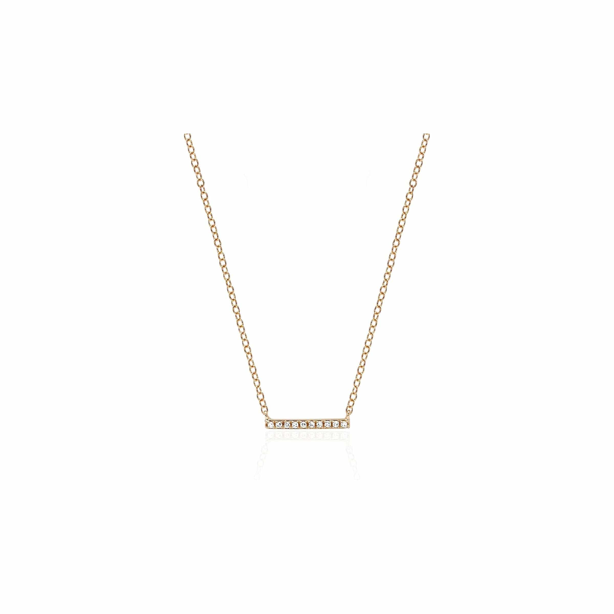 EF COLLECTION NECKLACES Petite Diamond Bar Necklace