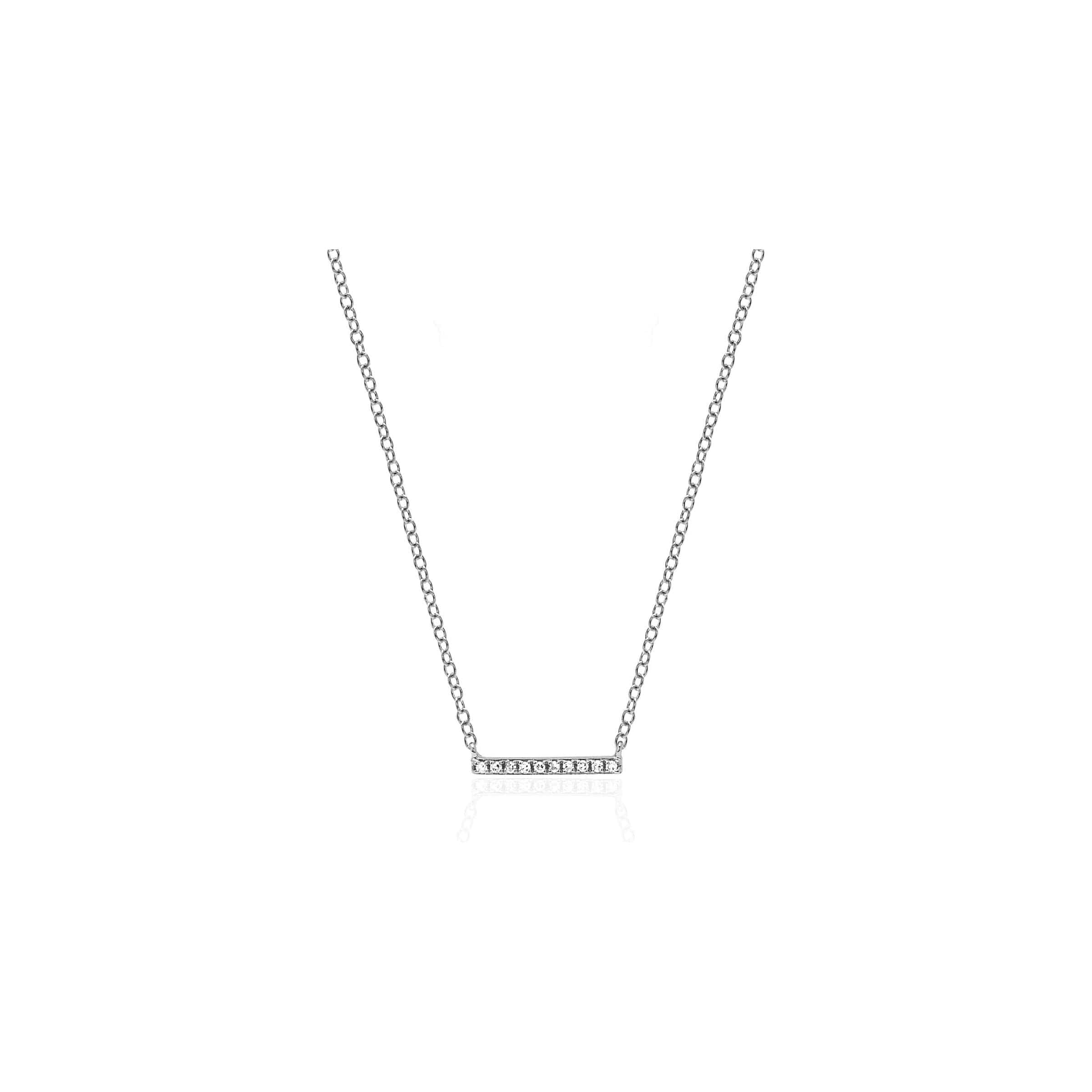 EF COLLECTION NECKLACES Petite Diamond Bar Necklace
