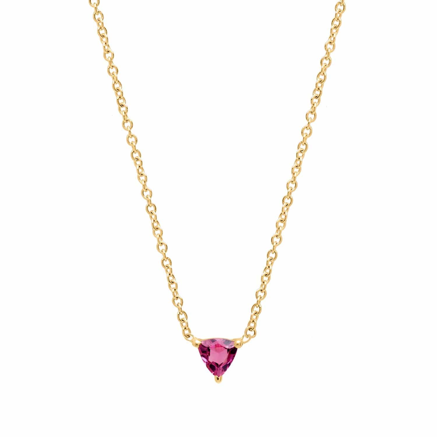 CAITLIN NICOLE JEWELRY NECKLACES Pink Topaz Trillion Station Necklace