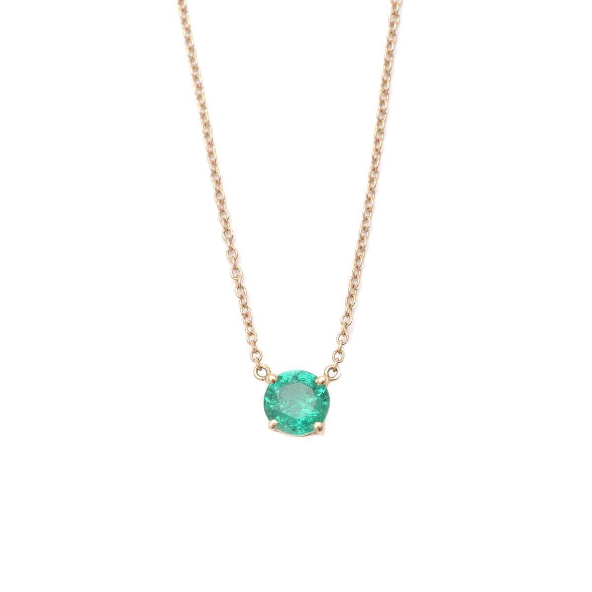 LIZ GENETTI NECKLACES Round Emerald Necklace