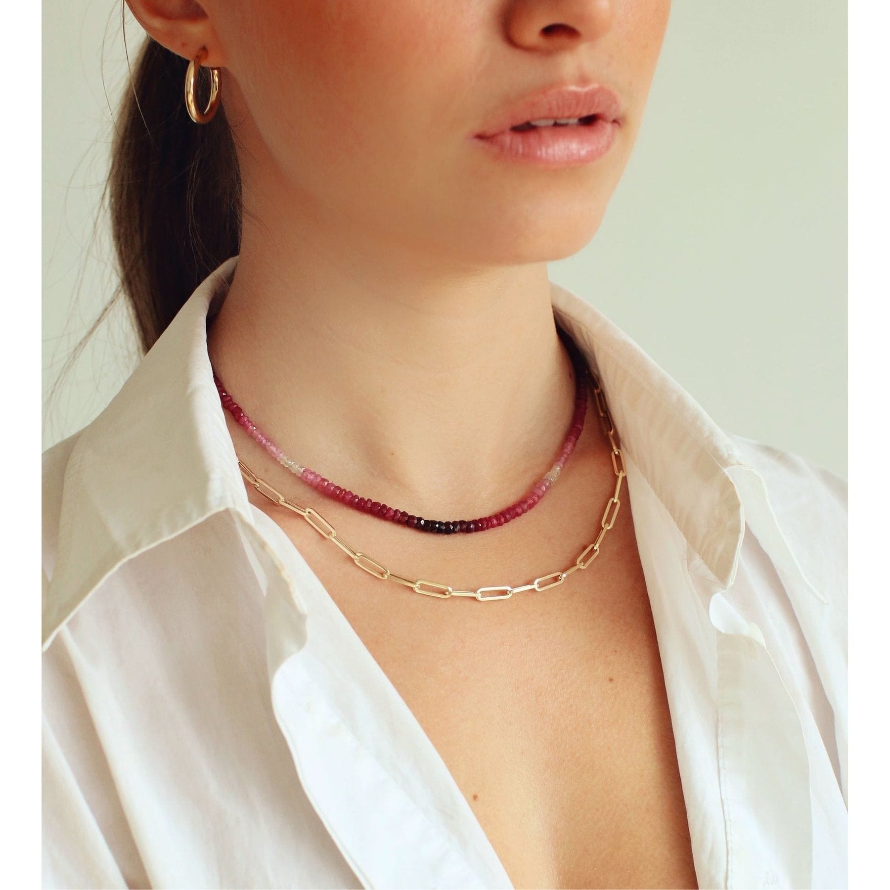 Karen Lazar NECKLACES Ruby Ombre Necklace