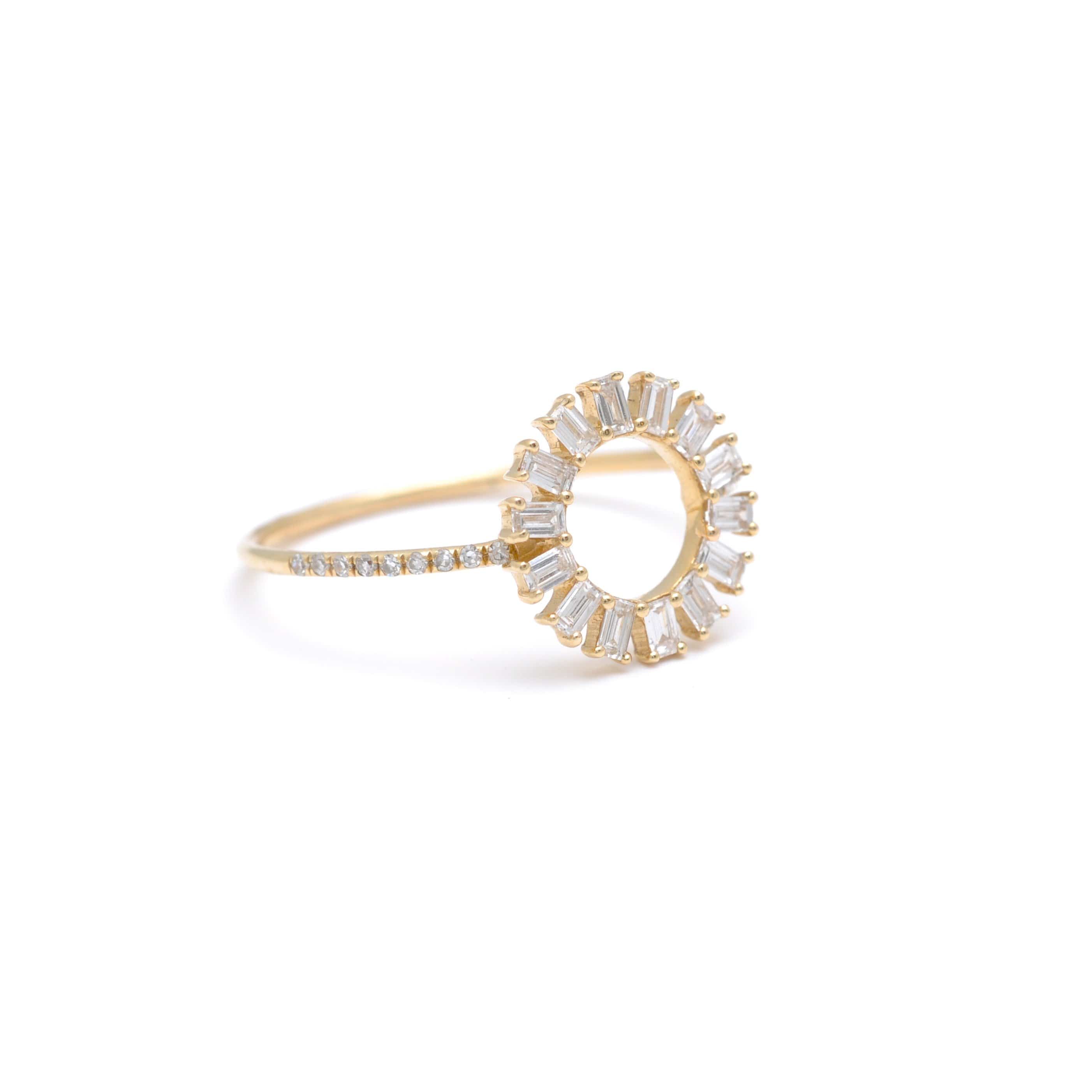 Amazing Grace RINGS Baguette Diamond Open Circle Ring