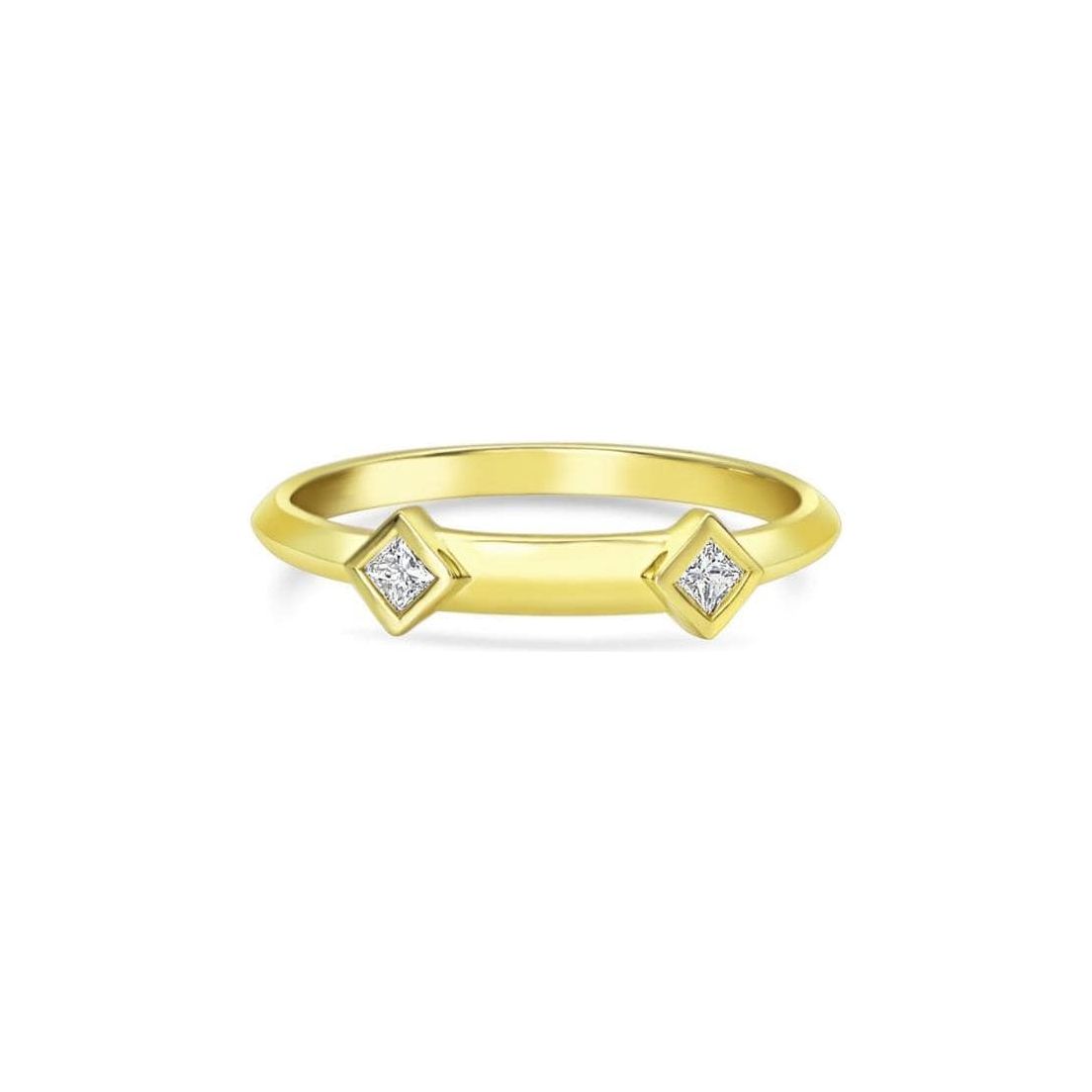 Ziba Zidehsarai RINGS Diamond Nameplate Gold Ring