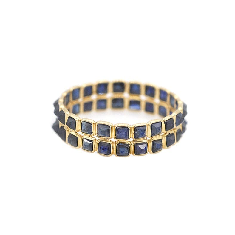 SUNDAR RINGS Double Sapphire Eternity Ring Band