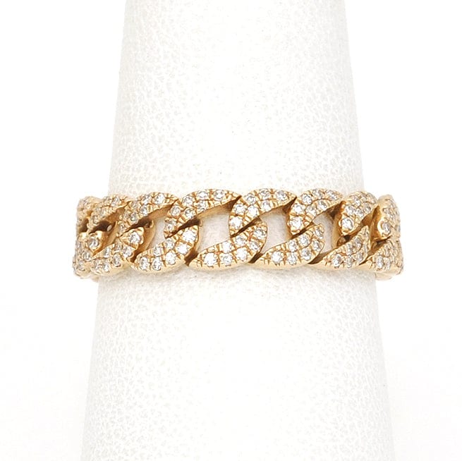 Amazing Grace RINGS Flat Pave Diamond Curb Chain Ring