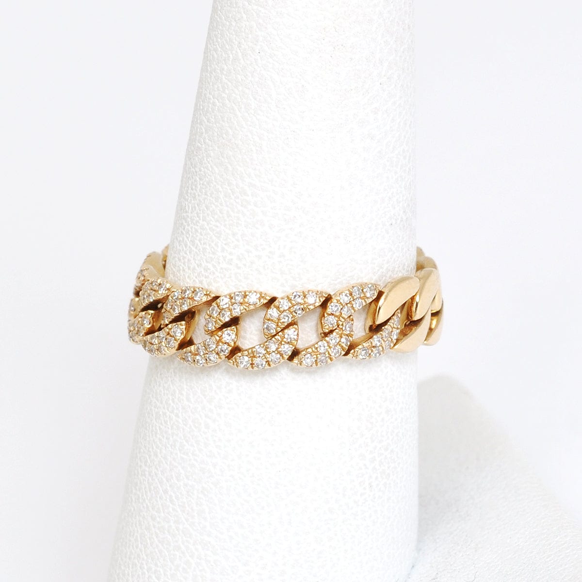 Amazing Grace RINGS Flat Pave Diamond Curb Chain Ring