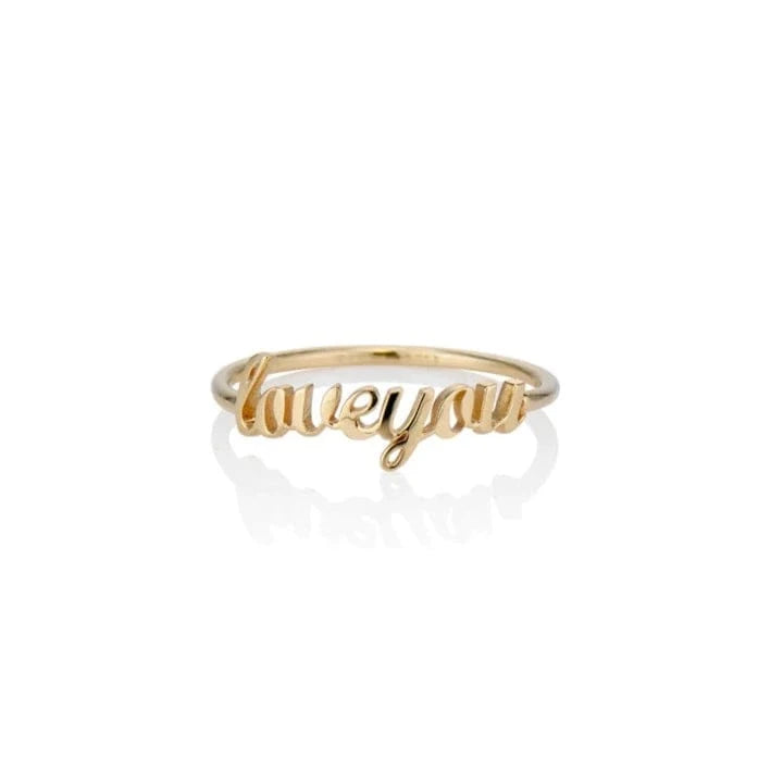 Charlie and Marcelle RINGS Love You Script Ring
