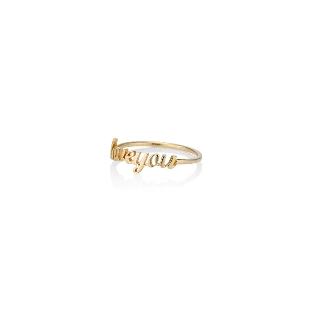 Charlie and Marcelle RINGS Love You Script Ring