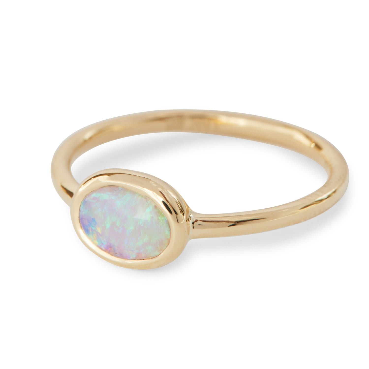 Fade to Black RINGS Oval Bezel Opal Ring