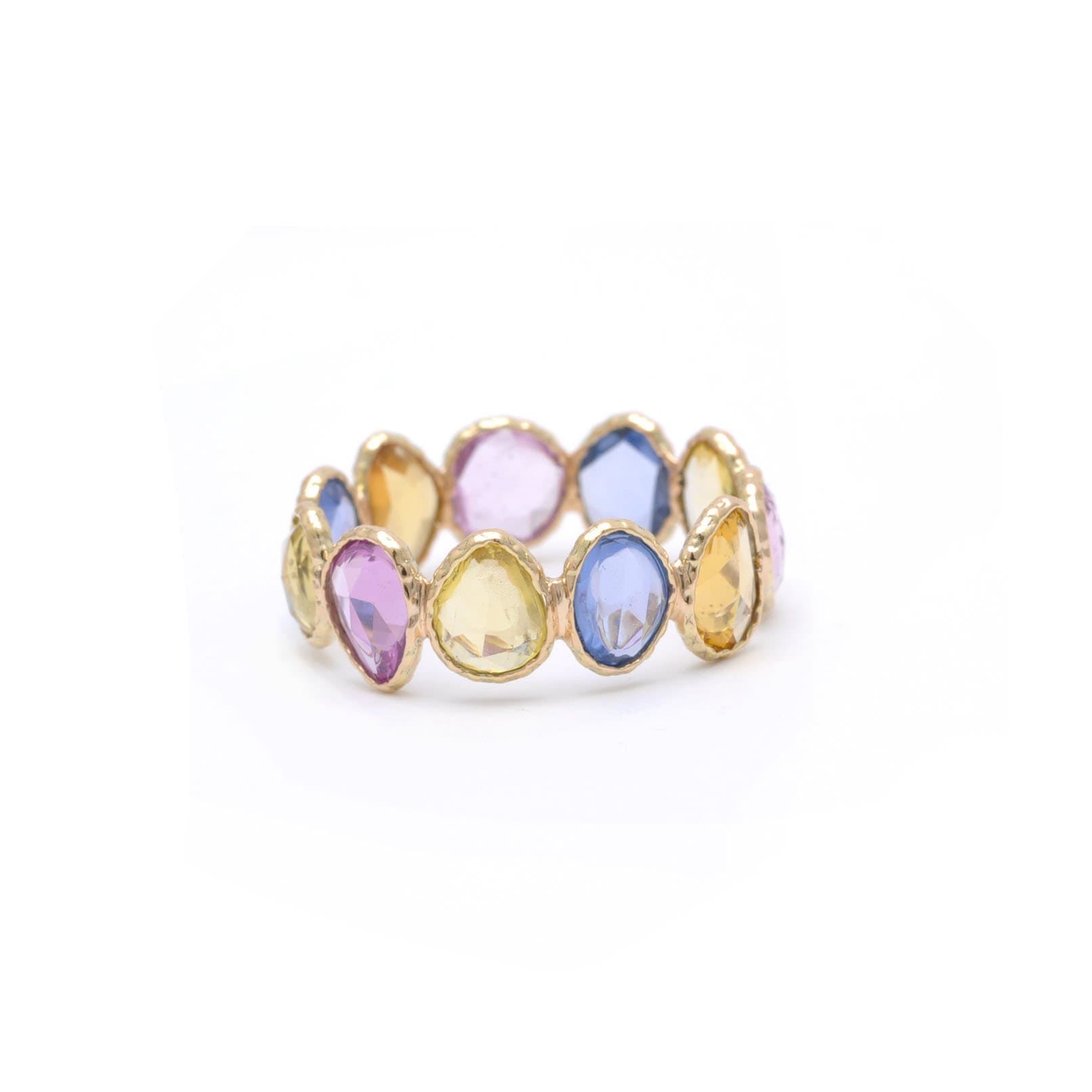 SUNDAR RINGS Pastel Sapphire Bezel Eternity Ring