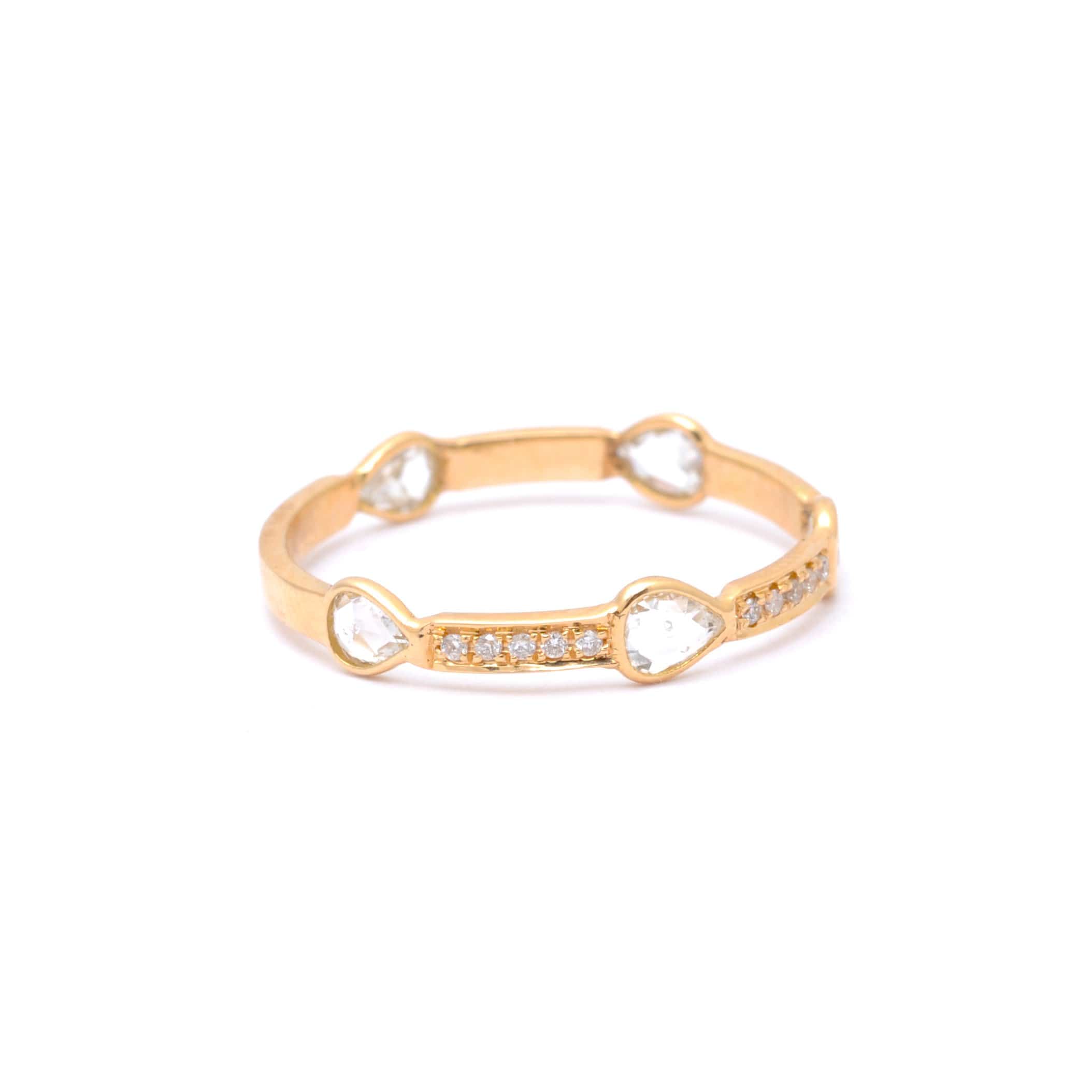 SUNDAR RINGS Rose Cut Pave Diamond Eternity Band
