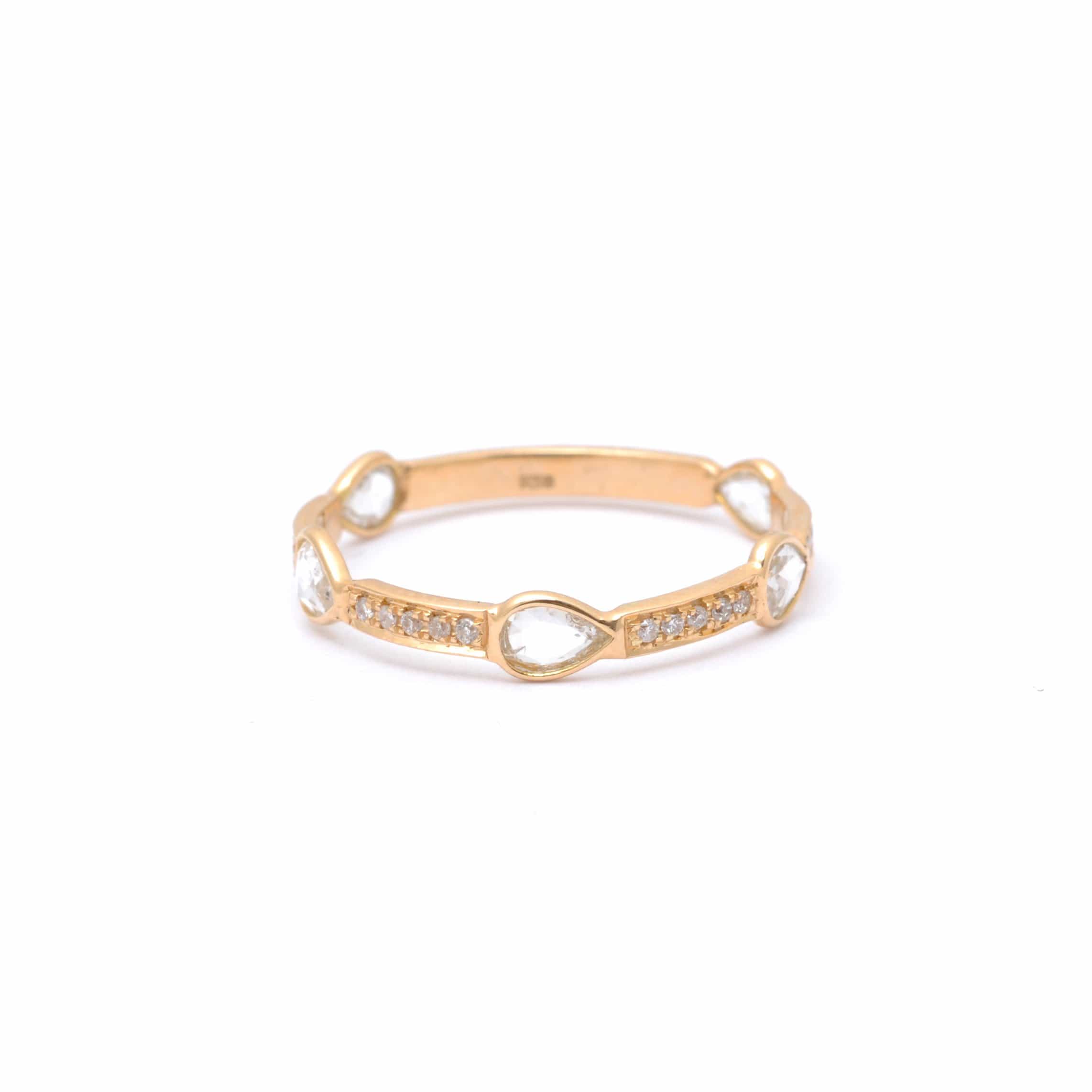 SUNDAR RINGS Rose Cut Pave Diamond Eternity Band
