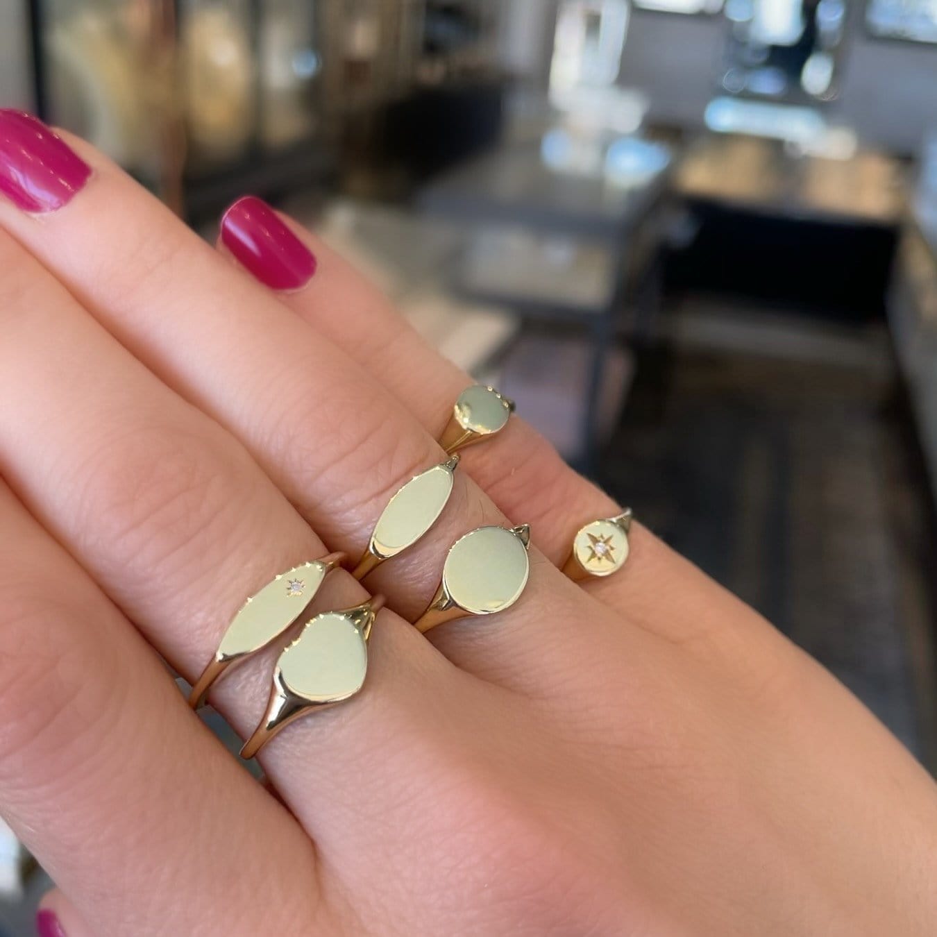 Amazing Grace RINGS Round Signet Pinky Ring