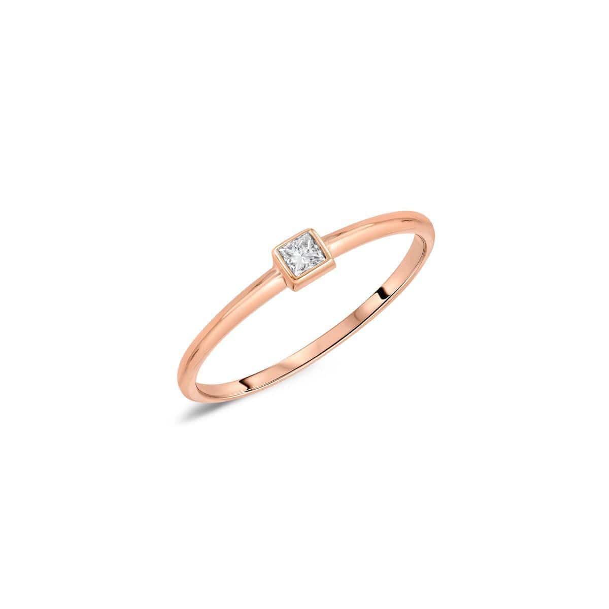 Curated Los Angeles RINGS Square Diamond Solitaire Ring