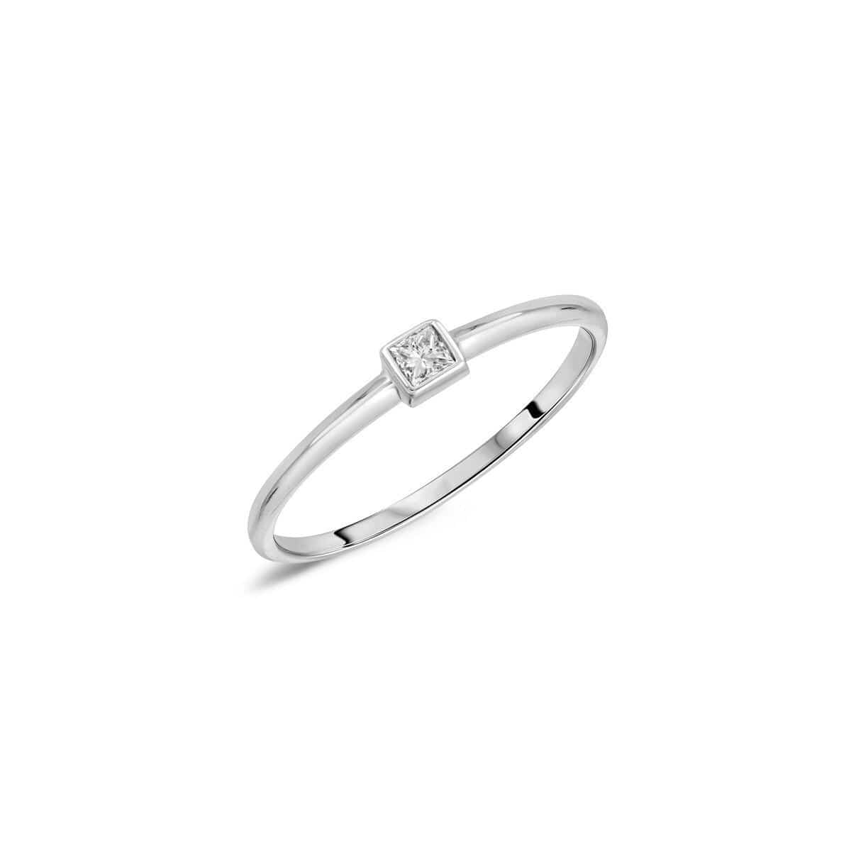 Curated Los Angeles RINGS Square Diamond Solitaire Ring