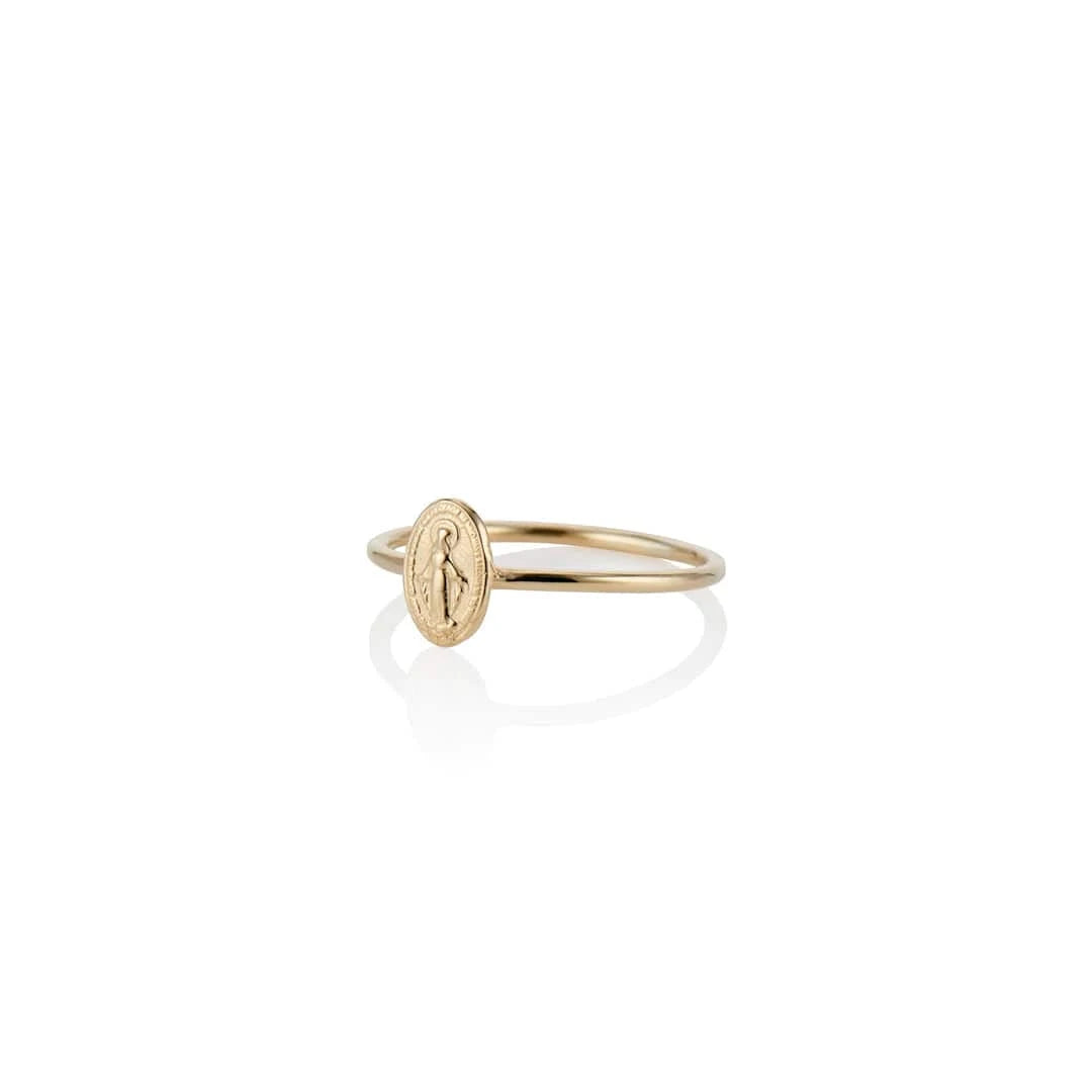 Charlie and Marcelle RINGS Tiny Miraculous Medal Ring