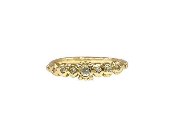 Rosecut Diamond Sunbeam Ring