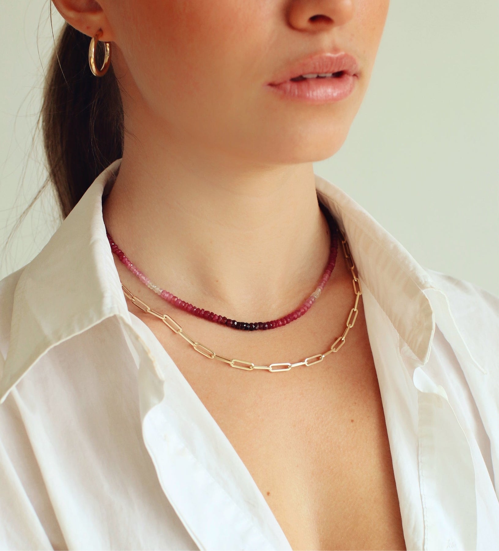 Ruby Ombre Necklace