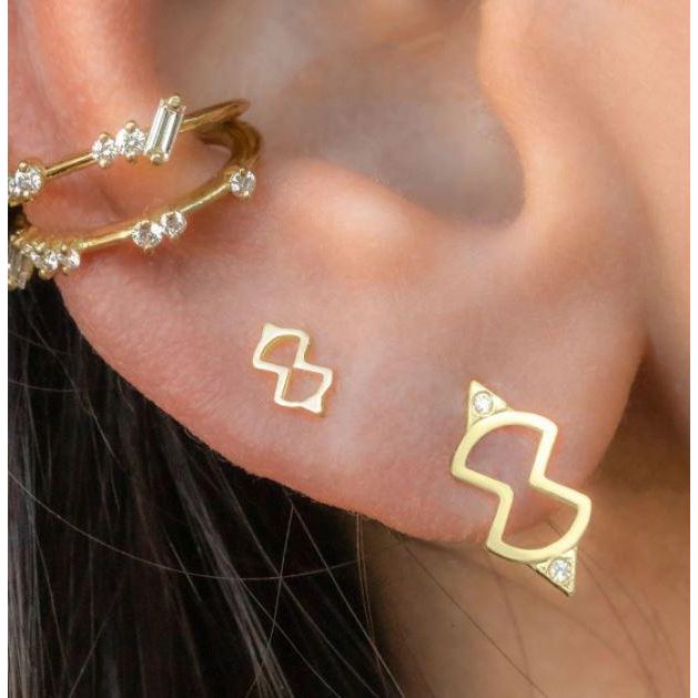 Large Figure Eight Diamond Studs