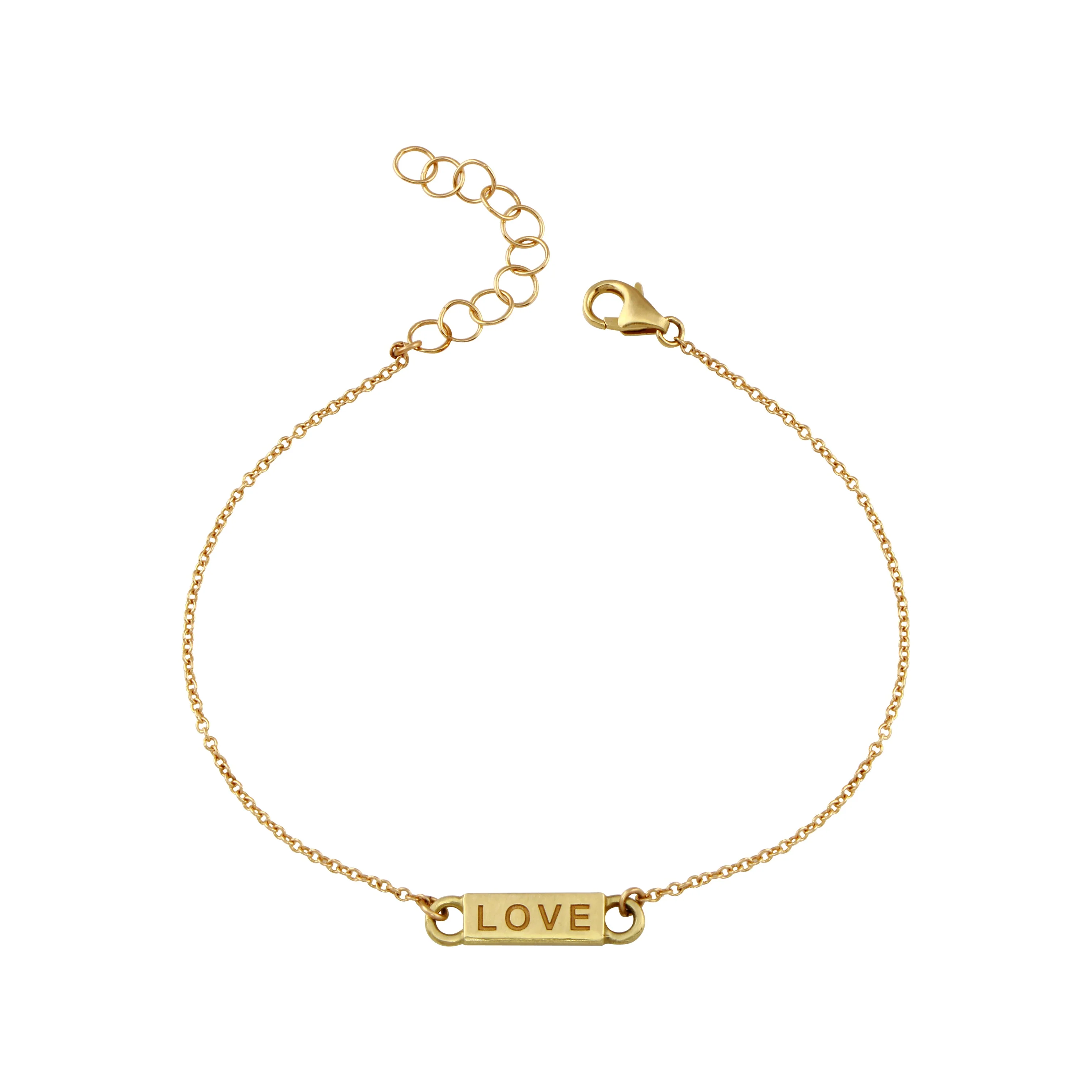 Gold Love Charm Bracelet