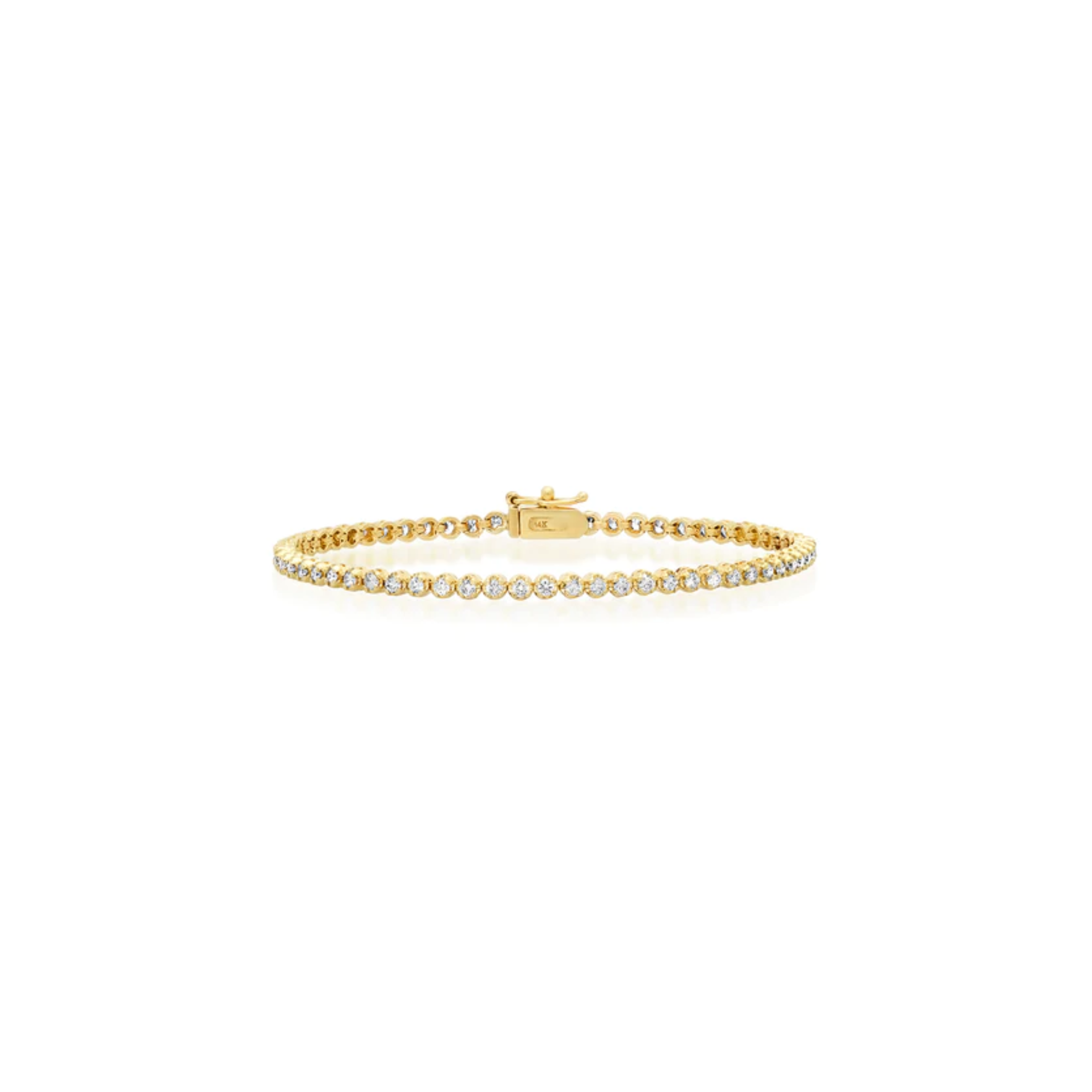 14K Round Cut Diamond Tennis Bracelet