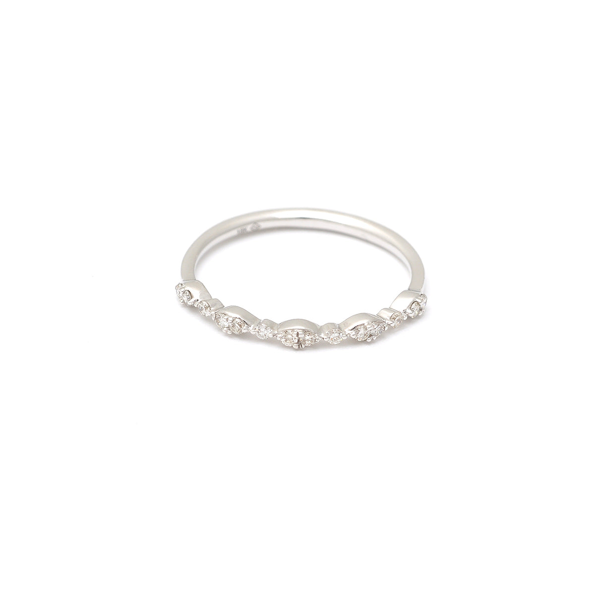 Vintage Inspired Marquise Round Half Eternity Ring